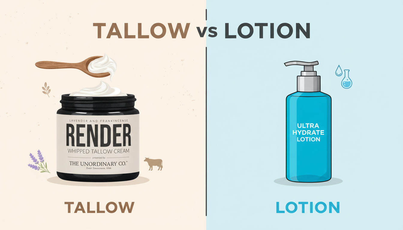 Tallow vs Lotion: Is Grass-Fed Tallow Better for Dry Skin?